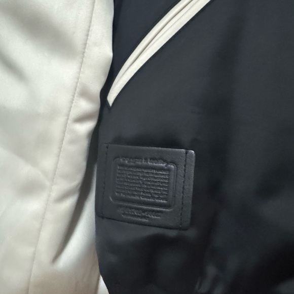 Black and White Bomber Jacket with Love Patch COACH - Picture 3 of 6